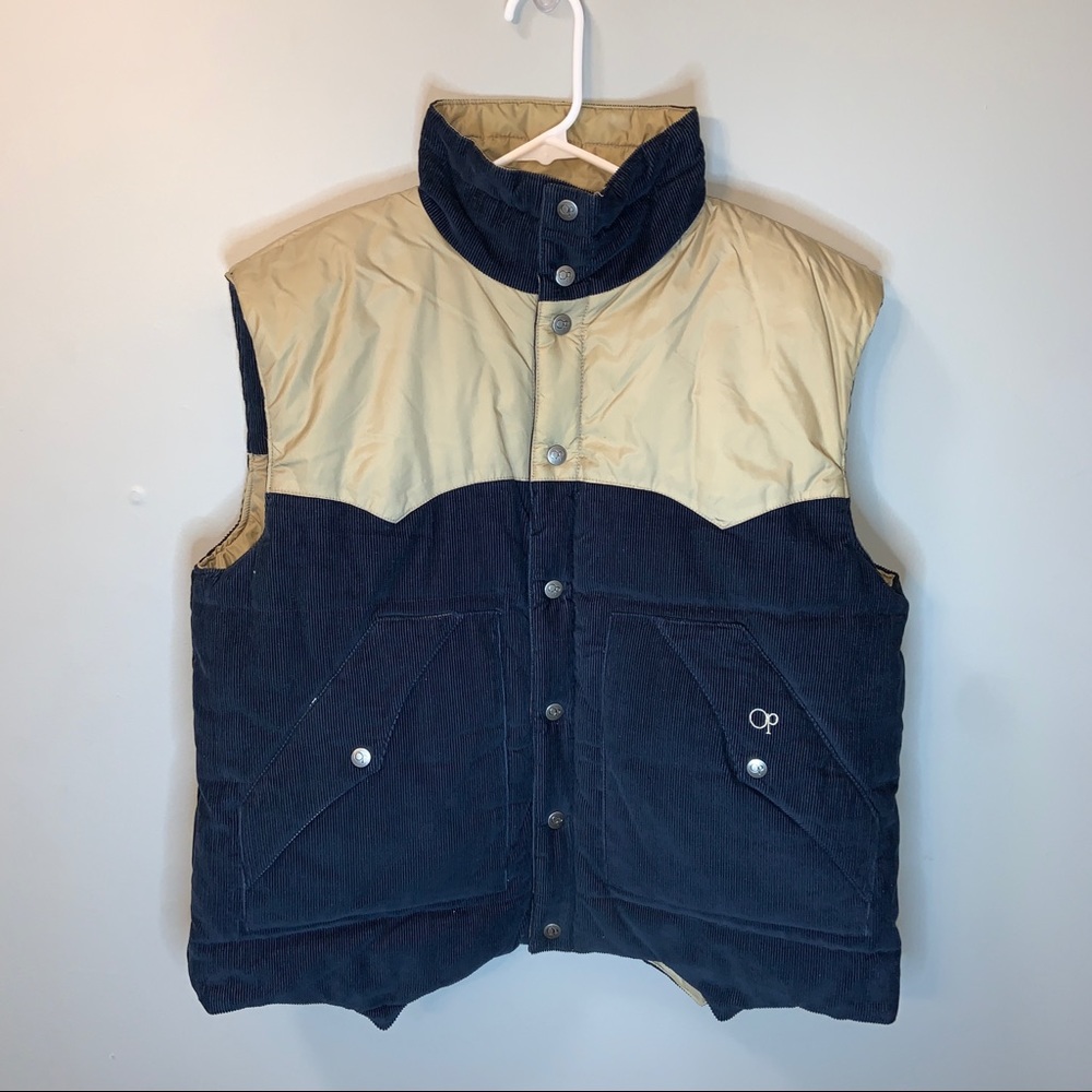 Vintage 80s Ocean Pacific corduroy bubble vest men